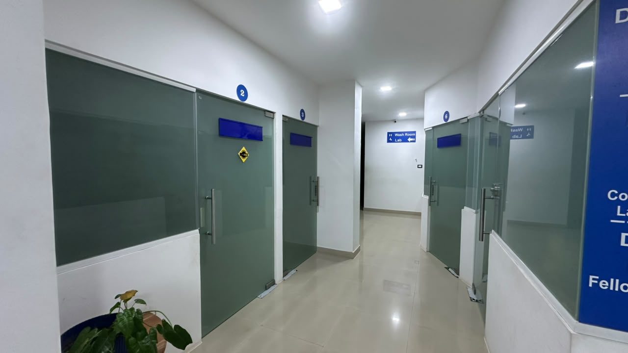 Corridor leading to the consulting rooms